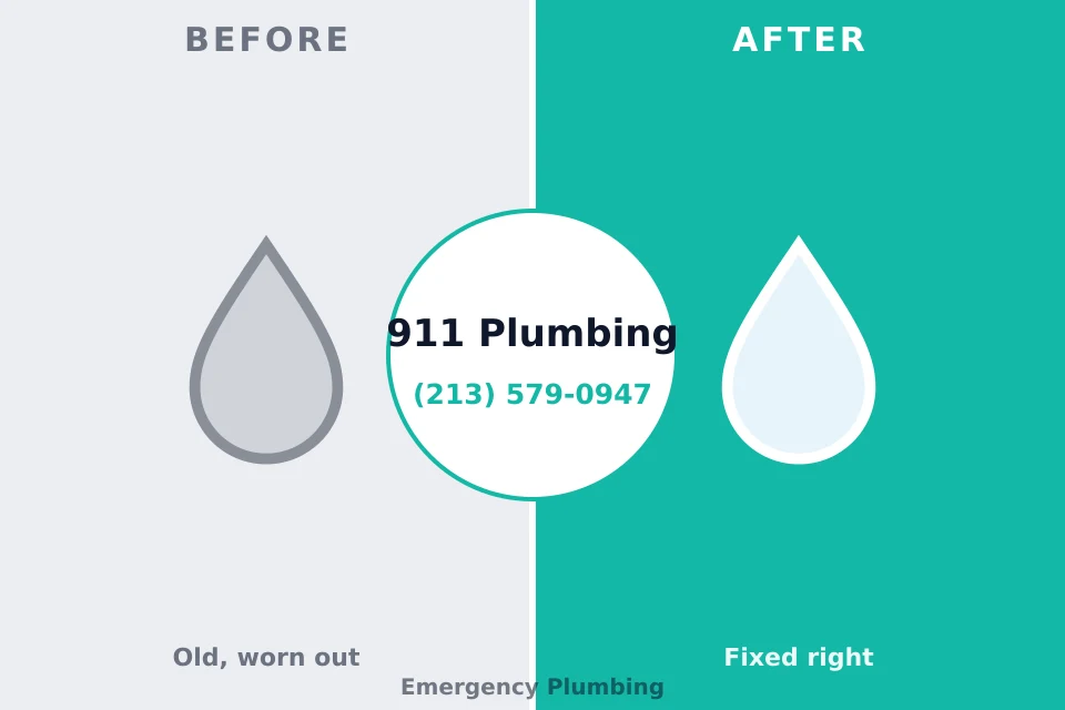 Before and after: plumbing repair South Ashburnham, MA